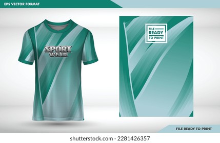 badminton, voly soft green jersey t-shirt sport design template, Soccer jersey mockup for football club.