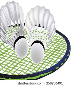 Badminton with white background