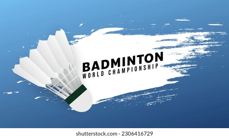 Badminton World Championship logo vector ,badminton sports wallpaper with copy space, illustration Vector EPS 10