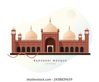 Badshahi Moschee - Lahore - Pakistan - Stock Illustration als EPS 10 Datei