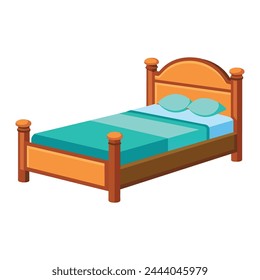 Badstead household element flat vector illustration on white background.