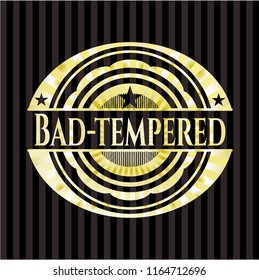Bad-tempered gold emblem or badge