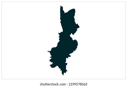 Badulla Srilanka vector map illustration on white background, Srilanka map,srilanka vector map