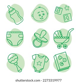 icono de bady set new born things caricatura