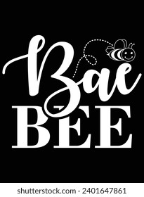 Bae bee - EPS file for cutting machine. You can edit and print this vector art with EPS editor.