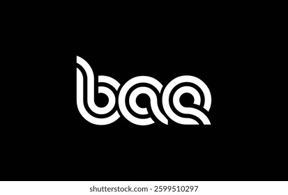 BAE Creative Unique Modern Letter Logo Design. Stylized logo featuring a unique letter design, presenting abstract minimalist aesthetics and modern appeal.