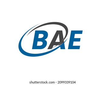 Carta BAE diseño creativo y elegante del logo de swoosh