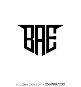 BAE letter logo design with white background in illustrator, vector logo modern alphabet font overlap style, calligraphy designs for logo, Poster, Invitation, etc.