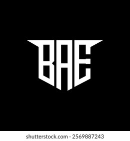 BAE letter logo design with white background in illustrator, vector logo modern alphabet font overlap style, calligraphy designs for logo, Poster, Invitation, etc.