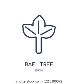 Bael tree icon. Bael tree linear symbol design from India collection. Simple outline element vector illustration on white background.