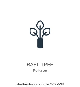 Vector de icono del árbol de gallos. Icono de un árbol plano de moda de la colección religiosa aislado en fondo blanco. La ilustración vectorial se puede utilizar para diseño gráfico web y móvil, logotipo, eps10