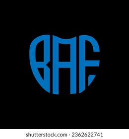 BAF letter logo creative design. BAF unique design.
