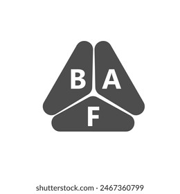 BAF letter logo design on white background. Creative  modern BAF letter logo design. Vector design.
Letters BAF, BAF logo  vector template.