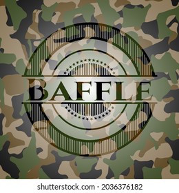 Baffle on camouflaged texture. Vector Illustration. Detailed. 
