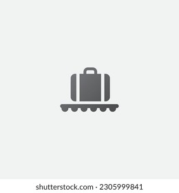 Bag Airport Airplane Icon Illustration Vector Editable Color