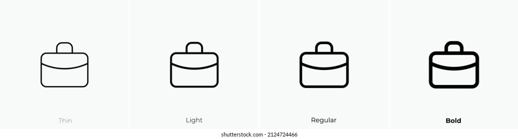 bag alt icon. Thin, Light Regular And Bold style design isolated on white background