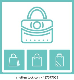 Bag art. Web vector graphic. Design collection.