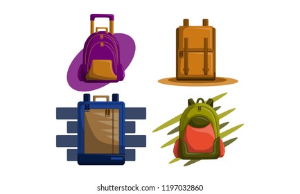 Bag Back to School Vector Set