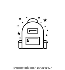 Bag backpack icon. Element of bags icon