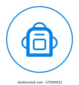 Bag and backpack isolated single linear icon for websites and mobile minimalistic flat design.