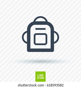 Bag and backpack line vector icon