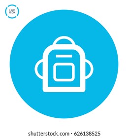 Bag and backpack line vector icon