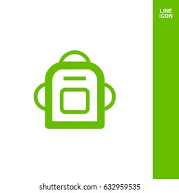 Bag and backpack line vector icon
