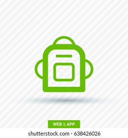 Bag and backpack line vector icon