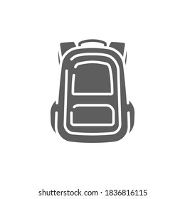 Bag backpack school glyph icon. Vector illustration eps 10