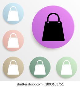 ein Farbset für Taschenplakette. Einfache Glyphe, flache Vektorgrafik von Web-Icons für i und ux, Website oder mobile Anwendung