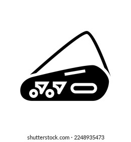 bag badminton glyph icon vector. bag badminton sign. isolated symbol illustration