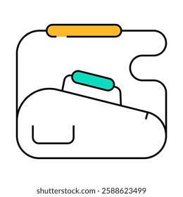 bag badminton line icon vector. bag badminton sign. isolated symbol illustration