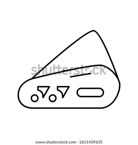bag badminton line icon vector. bag badminton sign. isolated contour symbol black illustration