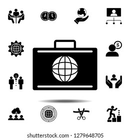 bag, baggage icon. Simple glyph vector element of Business global icons set for UI and UX, website or mobile application