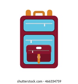 bag baggage luggage travel icon. Isolated and flat illustration. Vector graphic