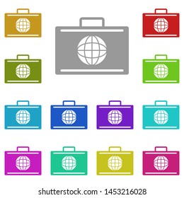 bag, baggage multi color icon. Simple glyph, flat illustration of Business global icons for UI and UX, website or mobile application