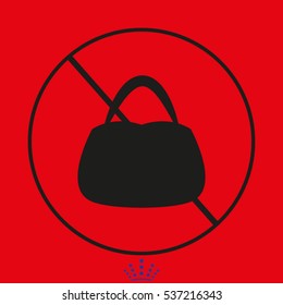 bag ban, icon, vector illustration EPS 10