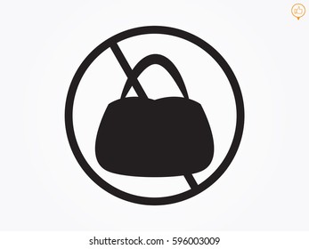 bag ban, icon, vector illustration eps10