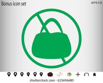 bag ban, icon, vector illustration eps10