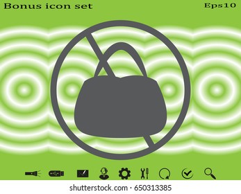 bag ban, icon, vector illustration eps10