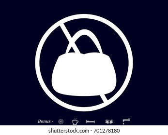 bag ban, icon, vector illustration eps10