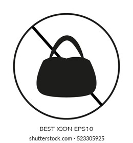 bag ban, vector icon, eps10