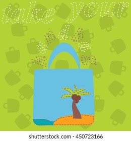 Bag with beach