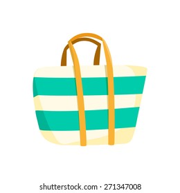 Bag Beach Accessory. Isolated Icon Pictogram. Eps 10 Vector Illustration.