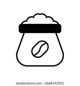 Bolsa de frijoles icono de Vector ilustración de stock
