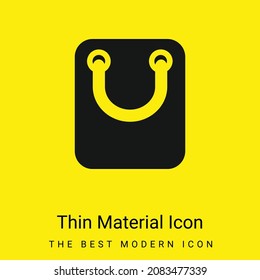 Bag With Big Handle minimal bright yellow material icon