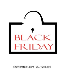 bag with black friday  red text vector