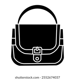 Bag black silhouette, female purse vector illustration, women sling bag silhouette clip art image, ladies handbag silhouette icon 