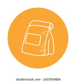 diseño ícono estilo bloque de bolsos cocina Cocina de cocinar de comer restaurante hogar menú cena comida comida comida comida y comida tema de la comida Vector ilustración