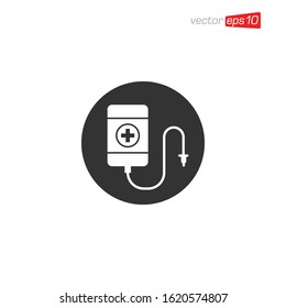 Bag Blood Icon Design Vector